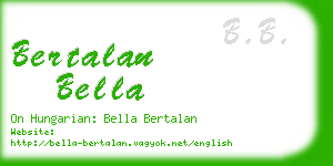 bertalan bella business card